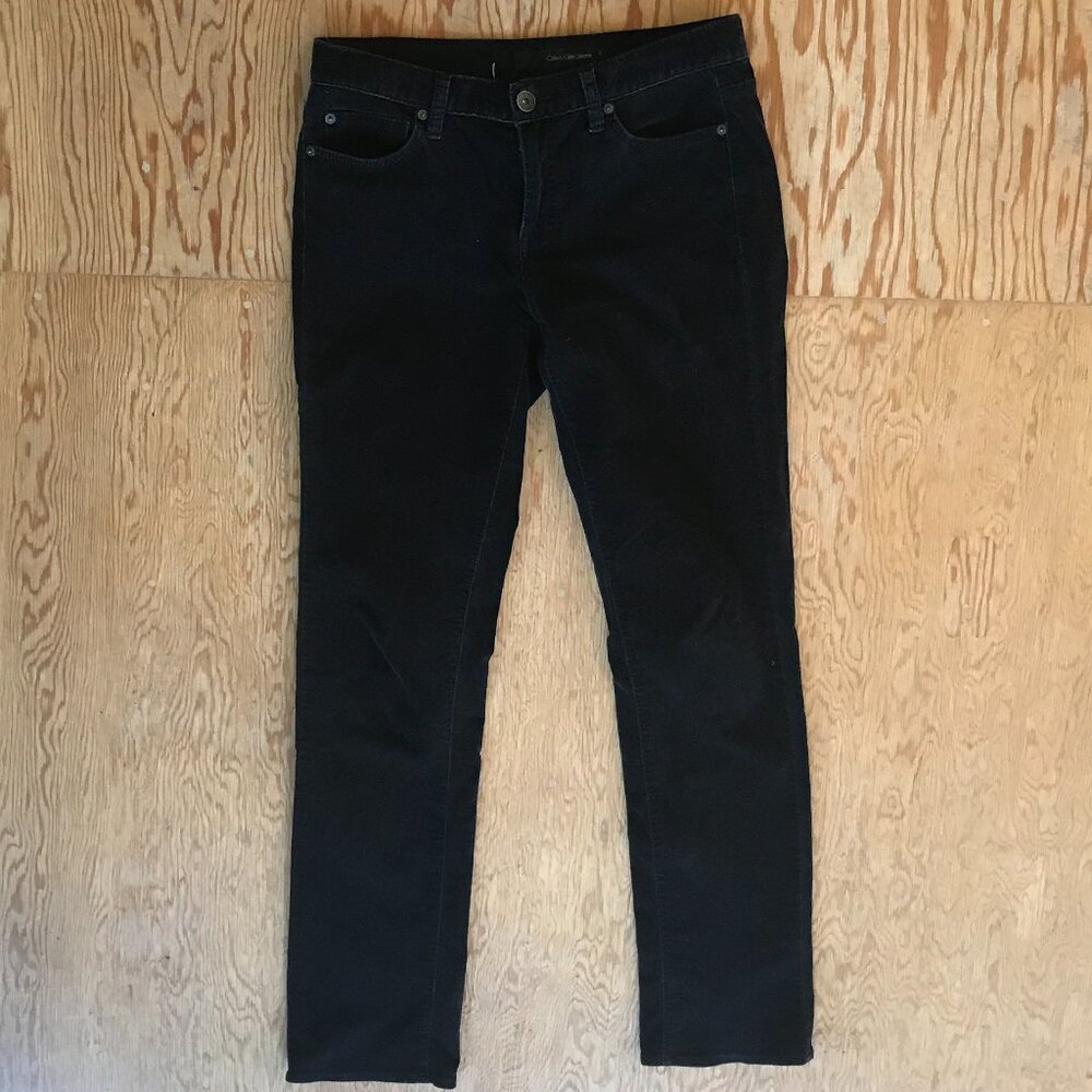 Calvin Klein straight leg black corduroy jeans size 6